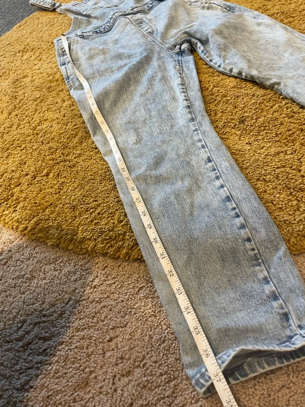 Old Navy stonewashed Light Blue Denim Overalls women’s size 14